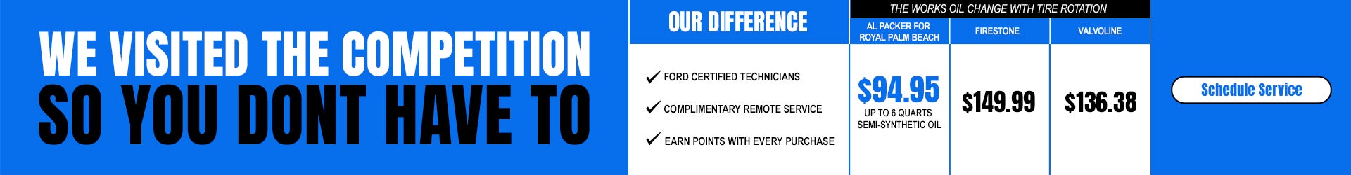 The Works Oil Change with Tire Rotation